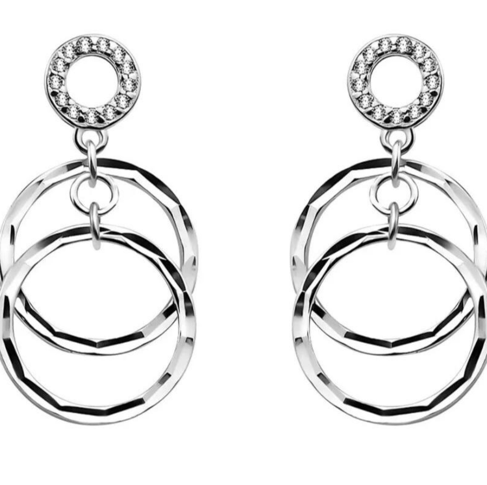 Earrings, sterling silver, exclusive model